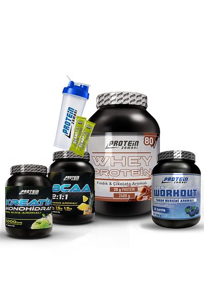 Protein Zamanı Preworkout Pack - Whey Protein Powder, BCAA Creatine, Hazelnut