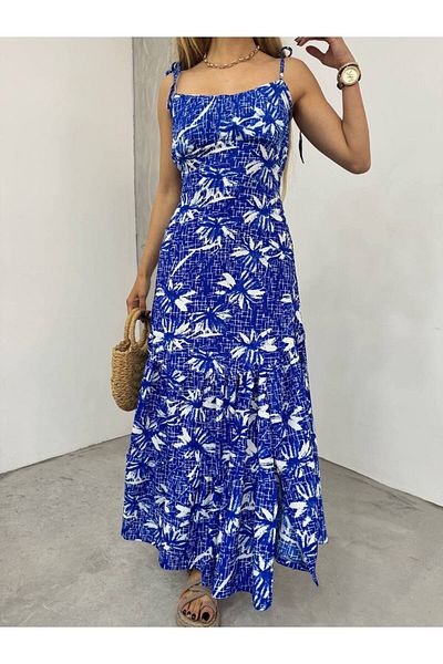 BİKELİFE Damenkleid mit Wickeldesign und Schlitz und Seilriemen