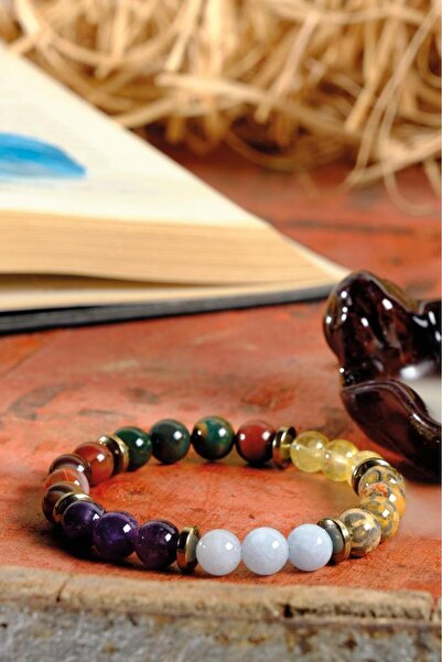 Ssilhoutte Doğaltaş Certified Aries Zodiac Natural Stone Bracelet for Women &...