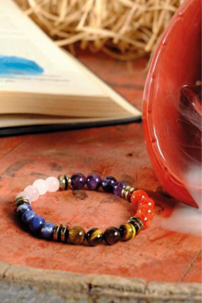 Scorpio Certified Natural Stone Women & Men Bracelet 8mm Cappuccino,amethyst,red Agate,sodalite