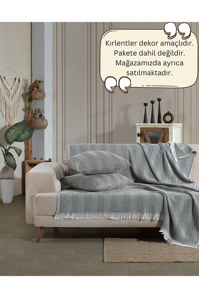 Lux Touch Husa de canapea Lily Black - 150 x 200 cm Husa de canapea extensibila din bumbac