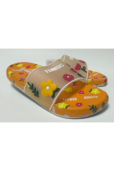 GEZER Non-Slip Plastic Flower Themed Pool Sea Bathroom Balcony and Home Slippers