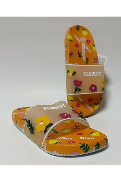 GEZER Non-Slip Plastic Flower Themed Pool Sea Bathroom Balcony and Home Slippers