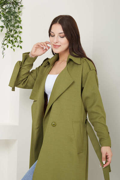 SahraAfra arrow oversize trençkot
