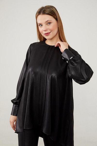 Levidor Asymetric Cut Nerve Balloon Sleeve Pants Suit