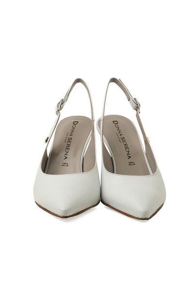 Donna Serena Donna Serena Vitello Pelle Bianco Women's Stiletto 1L4729Dp