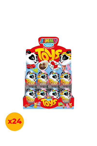 TAYAŞ Jimmy Toys Oyuncaklı Sütlü & Kakao Kremalı Sürpriz Pembe (Kızlar İçin) Yumurta 25 Gr X 24
