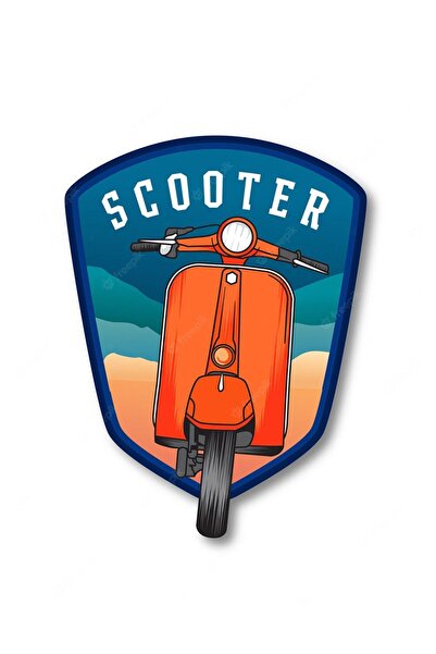 HMNL Scooter Vespa Oto Sticker, Motorsiklet, Laptop, Kask, Araba Sticker 14x1...