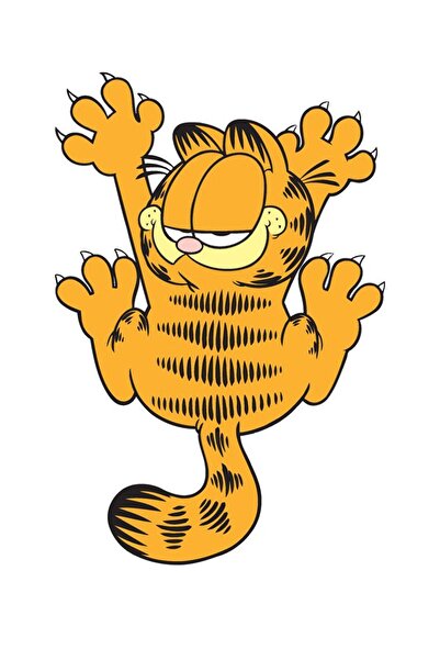 HMNL Tırmanan Garfield Araba, Motorsiklet, Kask, Laptop, Cam Sticker 14x9 Cm