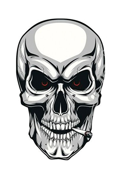 HMNL Smoke Kuru Kafa Oto, Motorsiklet, Kask, Laptop Sticker 14x10 Cm