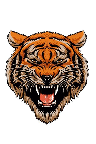 HMNL Kaplan Tiger Oto, Motorsiklet, Kask, Laptop Sticker 13x11 Cm