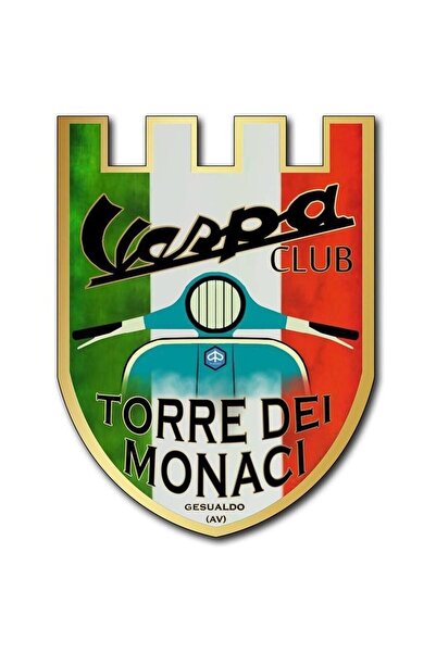 HMNL Vespa Club 10x8 Cm Motorsiklet Kask Laptop Ve Oto Sticker