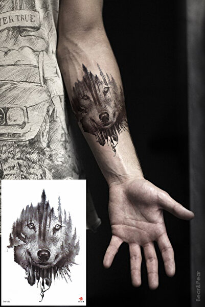 BP Tattoo White Fang Unisex Geçici Kurt Dövmesi