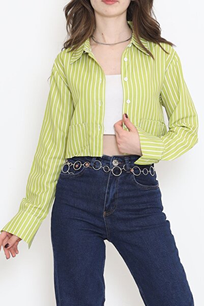 MODİKA قميص نسائي قصير مخطط