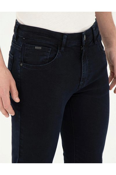 Pierre Cardin PİERRE CARDİN Woven Slim Fit Denim Trousers - Navy Blue