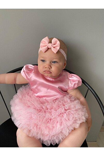 Minizade Bebek Çocuk Doğum Günü Parti Düğün Elbise Tütülü Astarlı Kız Bebek Giyim Çocuk Giyim