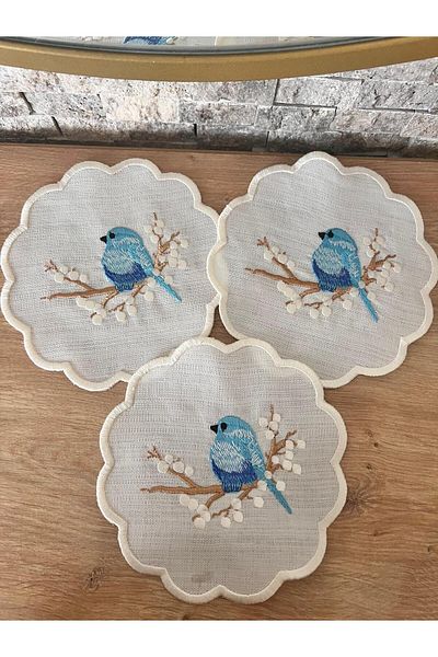 Nakışkonsept Bird Patterned Cocktail Napkin