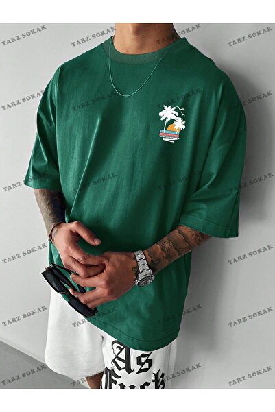 Tarzsokak Tricou oversize unisex Palm - imprimat și neimprimat