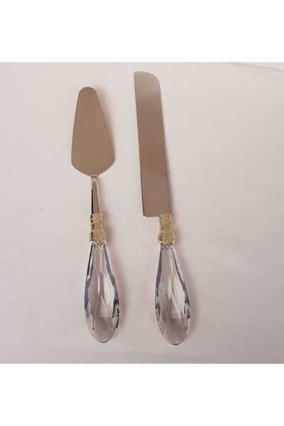 AlyaHomeAksesuar Damla 2-Piece Service Set Silver