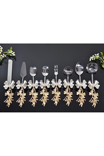 AlyaHomeAksesuar Butterfly Service Set Gold