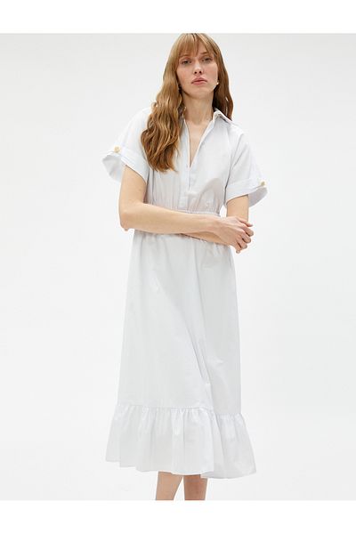 Koton Shirt Dress Short Sleeve Ruffles