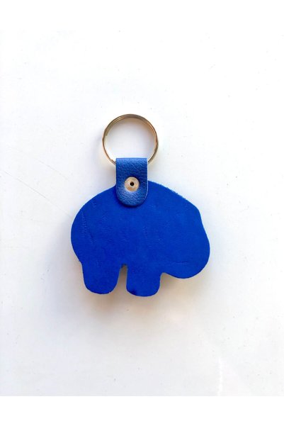 PİRAMİGO Prosperous Elephant Keychain Amulet (Navy Blue)