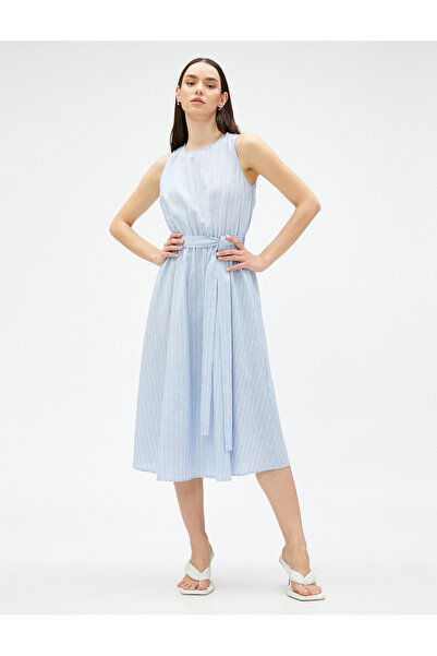 Koton Rochie de in Lungime Midi fără mâneci Decolteu Crew