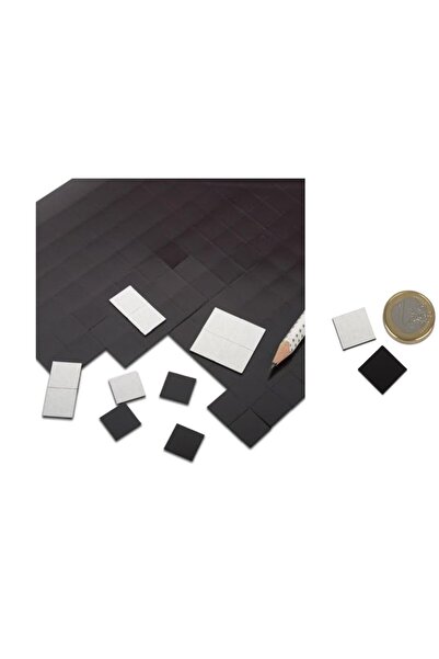 Hdg 90 Adet Etiket Magnet Yapışkanlı Magnet Mıknatıs, Dolap Mıknatısı 2x2cm Kare Kesimli Şerit Mıknatıs