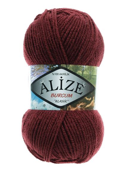 Alize Burcum Classic 57 Claret Red Knitting THreads - for vest, Cardigan, Scarf and Sweater