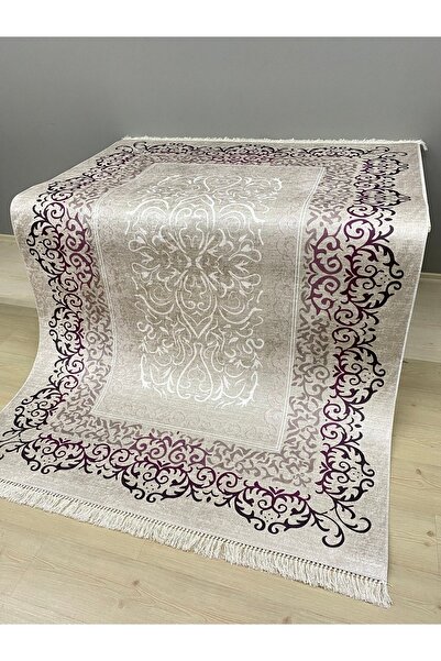 ALLGELSİN Yıkanabilir Kaymaz Tabanlı Halı İnce Yazlık Dekoratif