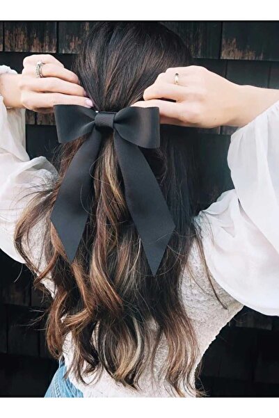 hbtasarim Жіночий атласний бант з автоматичною застібкою-пряжкою