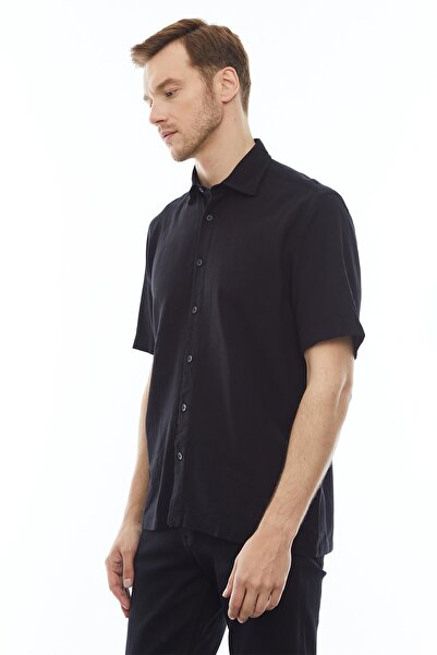 PAULMARK Ανδρικό κοντομάνικο πουκάμισο με λεπτή εφαρμογή - KSD4569