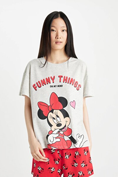 DeFacto Disney Mickey & Minnie 2-Piece Short Sleeve Set - Regular Fit D0919AXNS
