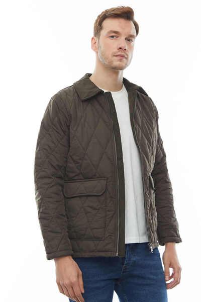 PAULMARK Velvet Collared Men's Capotonel Jacket Coat - M1016