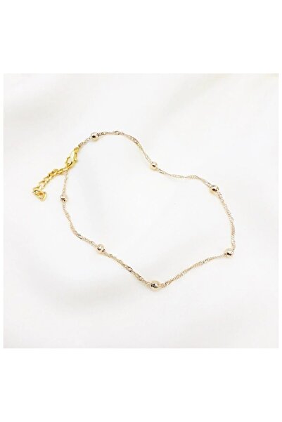 FUDER Altın Rengi Dorika Zincir Halhal