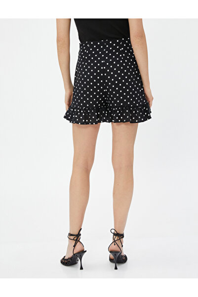 Koton Puantiyeli Mini Şort Etek Fırfırlı