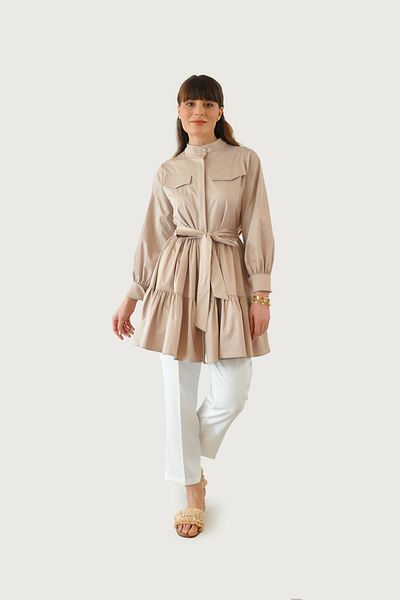Rukayyel Beige Alice Layered Tunic