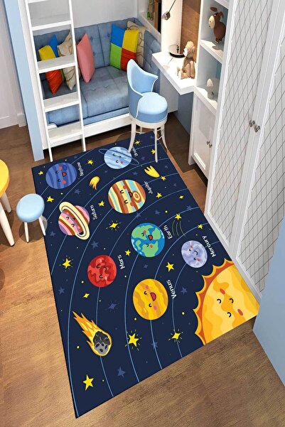 YTR HOME Dijital Baskı Yıkanabilir Kaymaz Taban Dekoratif Salon Mutfak Halısı...