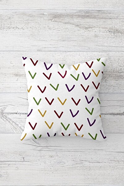 uygun dekor Model de linii colorate, imprimat pe o singură față, husă de pernă cu fermoar ascuns, husă de pernă pentru scaun