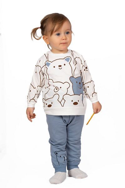 Mai Perla Smile Bear Nose 2 Pack Unisex Baby Bottom and Top Set