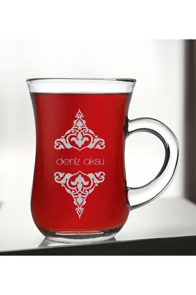 Bk Gift Kişiye Özel İsimli Keyif Kulplu Çay Bardağı-7, Arkadaşa, Sevgiliye He...