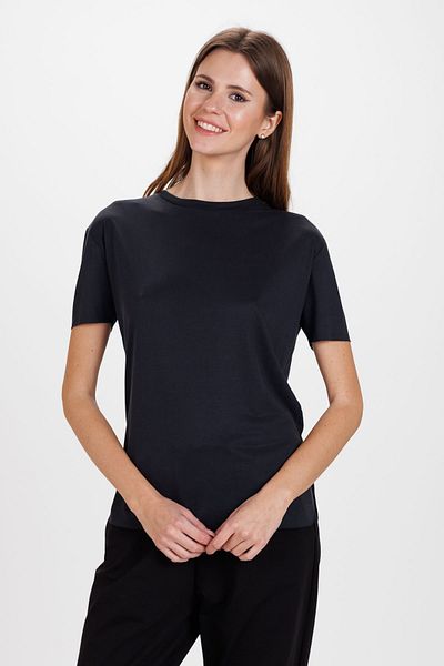 Ecrou Μαύρο Oversize Ultra Soft Γυναικείο T-Shirt - Crew Neck