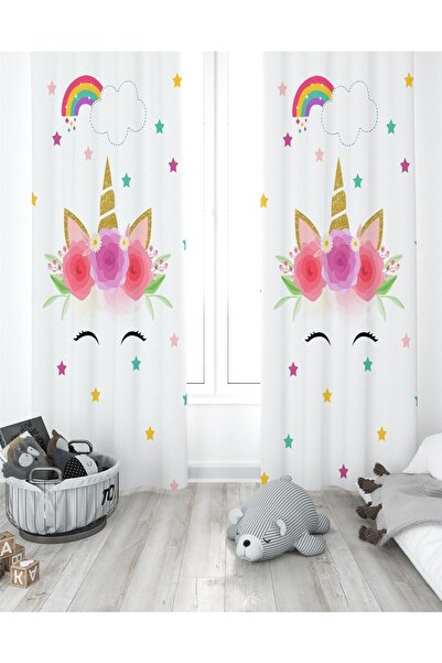 EVPANYA Unicorn Lightout Сатинова штора з квітковим візерунком - ціна за одну...