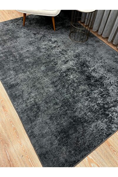 Brillant Düz Antrasit Lateks Modern Halı