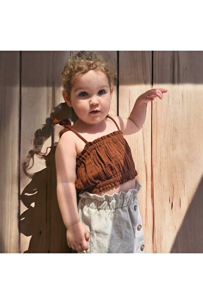 BEBEĞİME ÇORAP Κοριτσίστικη μουσελίνα ελαστική μπλούζα