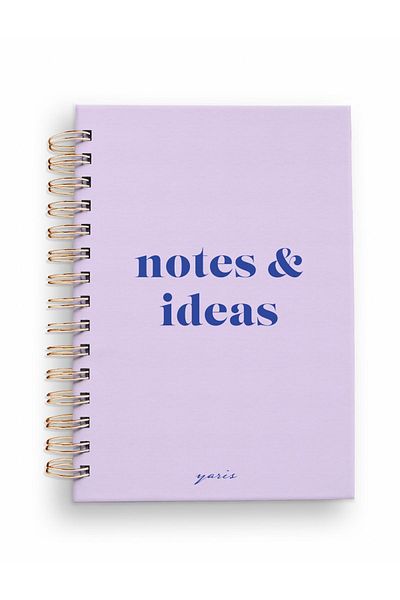 Yaris Note Purple A5 Spiral Unlined Hard Cover Notebook - School Notebook - Diary - Office Notebook
