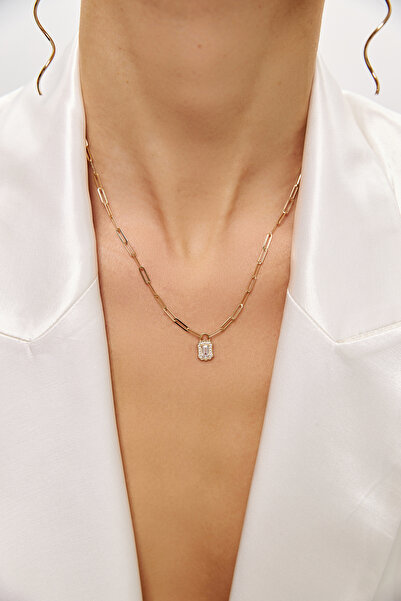 ADOR Altın Ataç Zincir Baget Kolye