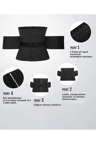 SAUNA SUIT Latexový korzet - korzet presýpacích hodín v páse