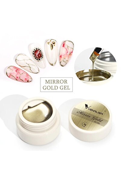 Venalisa Gold Gel Paint Metalik Altın Nail Art Kalıcı Oje 5g