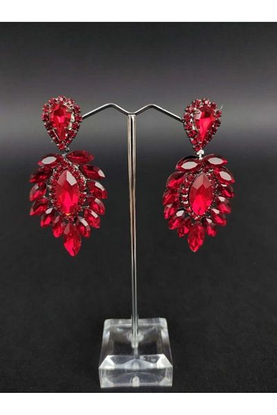 safhas Women's Earrings Crystal Stone Henna Wedding Bridal Earrings – Bijoux Earrings – Bijoux Earrings – Bijoux Earrings